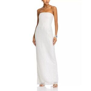 Simkhai Reign Beaded Strapless White Long Gown New Size 6